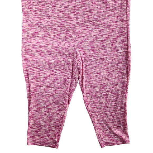 Torrid Sleep Pink & White Jumpsuit Size 2 Soft Poly Spandex Blend Relaxed Fit - Picture 3 of 7